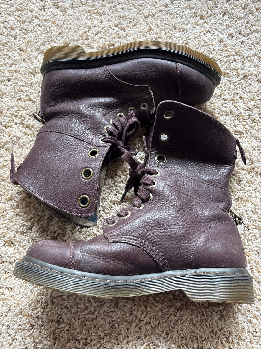 Dr. Martens Aimilita Triumph Union Jack British Flag Leather Fold Boots US 9 - Picture 10 of 15